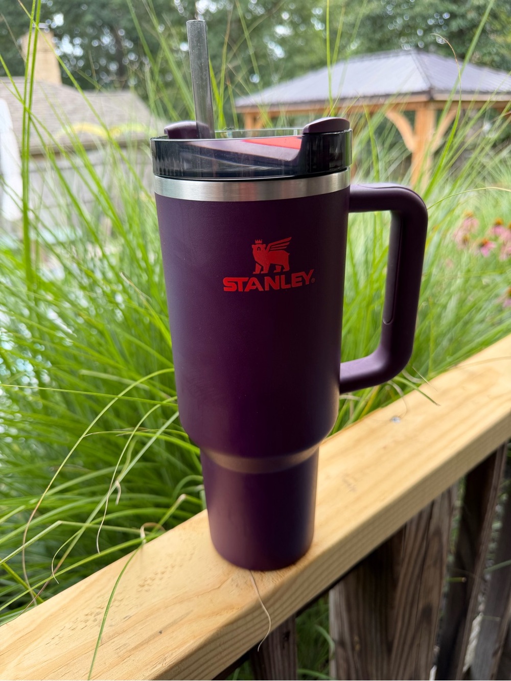 Stanley Plum 40oz tumbler with handle